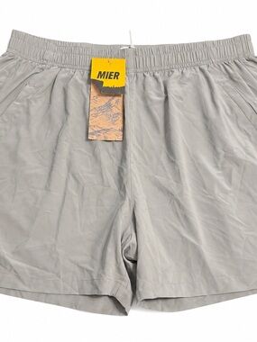 Men's Mier Light Gray Elastic Waist Shorts